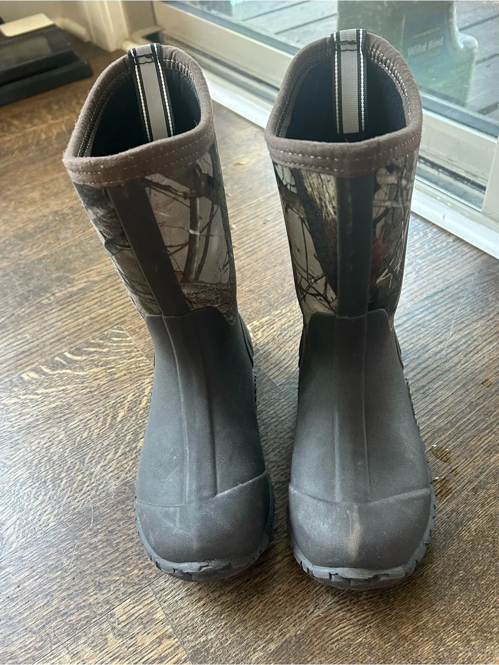 HISEA Waterproof Camo Rubber Boots - Kids Camo Boot/Muck Boot/ Kids Hunting Boot